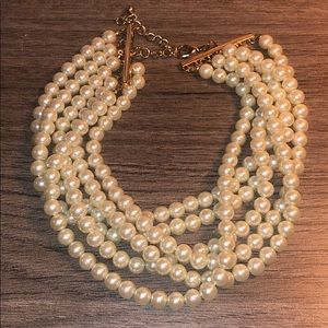 Costume Jewelry- Multi Strand Pearl Necklace